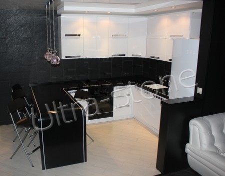 Столешница с инкрустацией - акриловый камень Hanex (г.Томск)