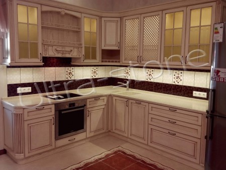 Столешница с интегрированной мойкой и фруктовницей - искусственный камень Staron (г.Томск)