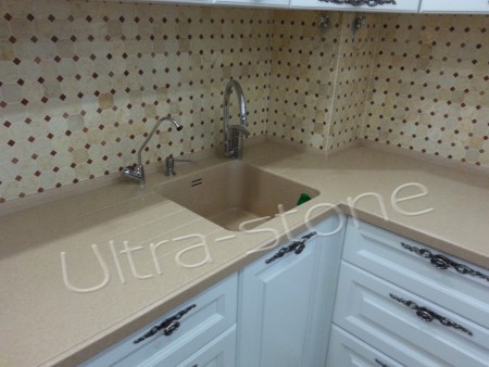 Интегрированная мойка из искусственного камня с "Пляжем"